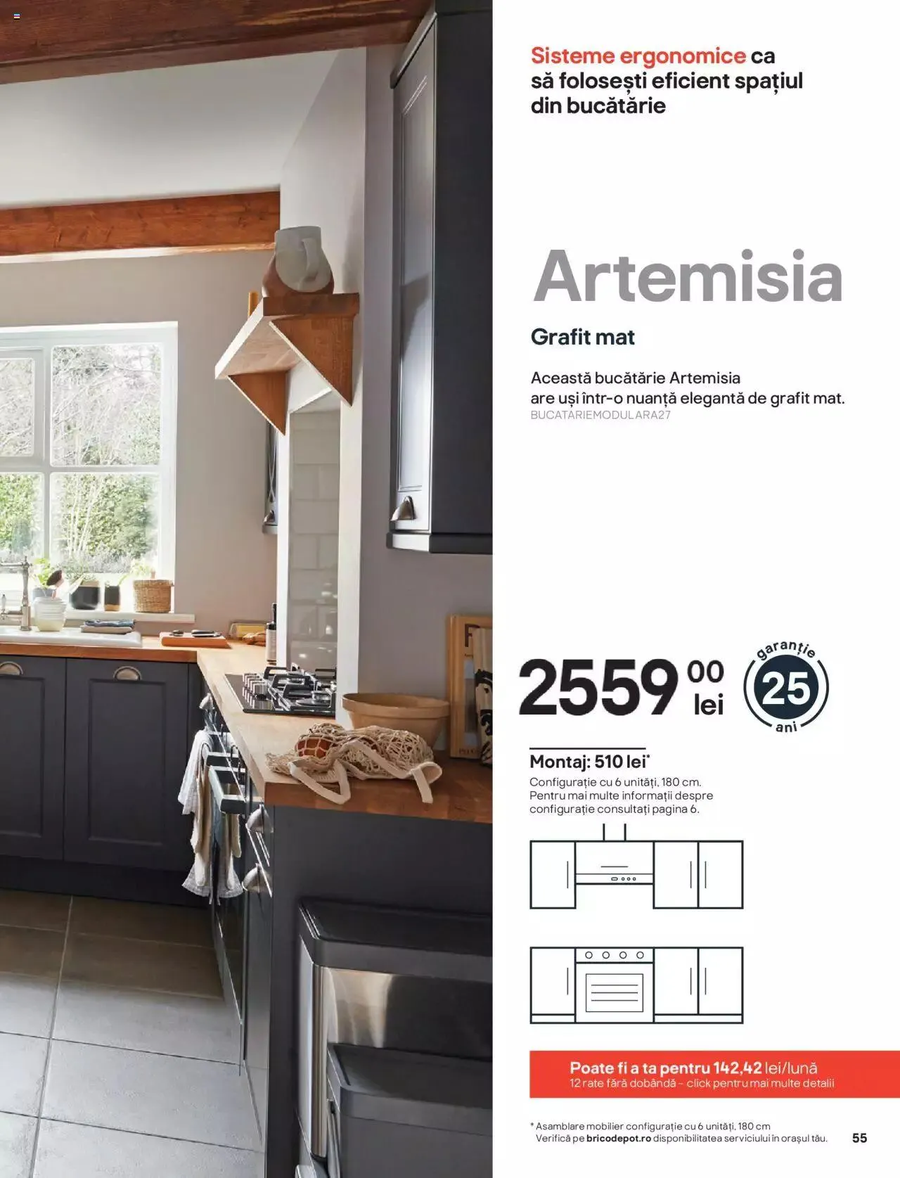 Catalog Brico Depot catalog - Bucătării modulare de la 1 ianuarie până la 31 decembrie 2023 - Revista Pagina 55