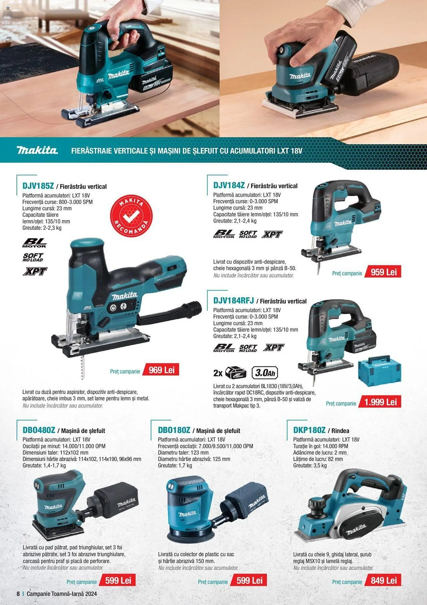 Catalog Catalog Makita de la 1 octombrie până la 20 decembrie 2024 - Revista Pagina 8