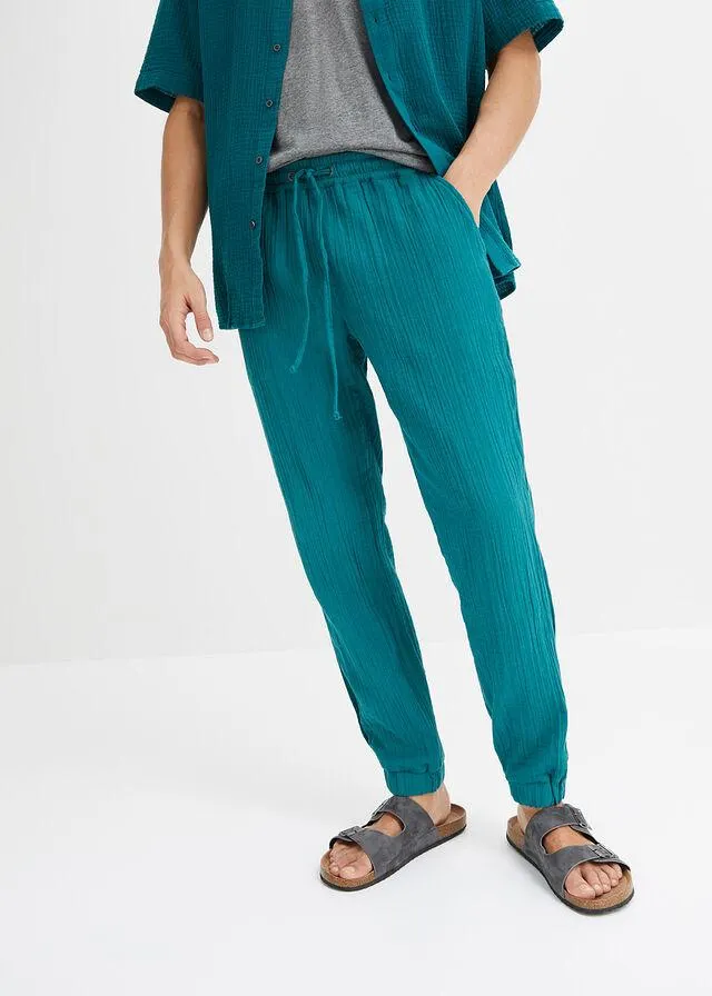 Pantaloni muselină fără încheiere