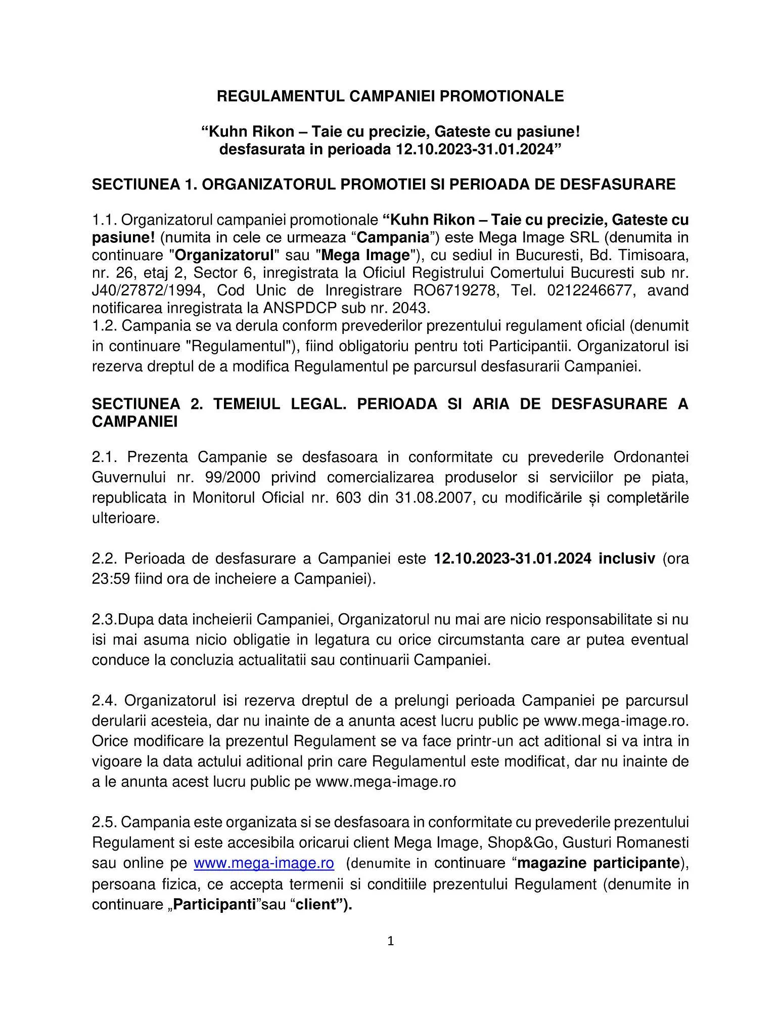 Catalog Mega Image catalog de la 12 octombrie până la 31 ianuarie 2024 - Revista Pagina 1