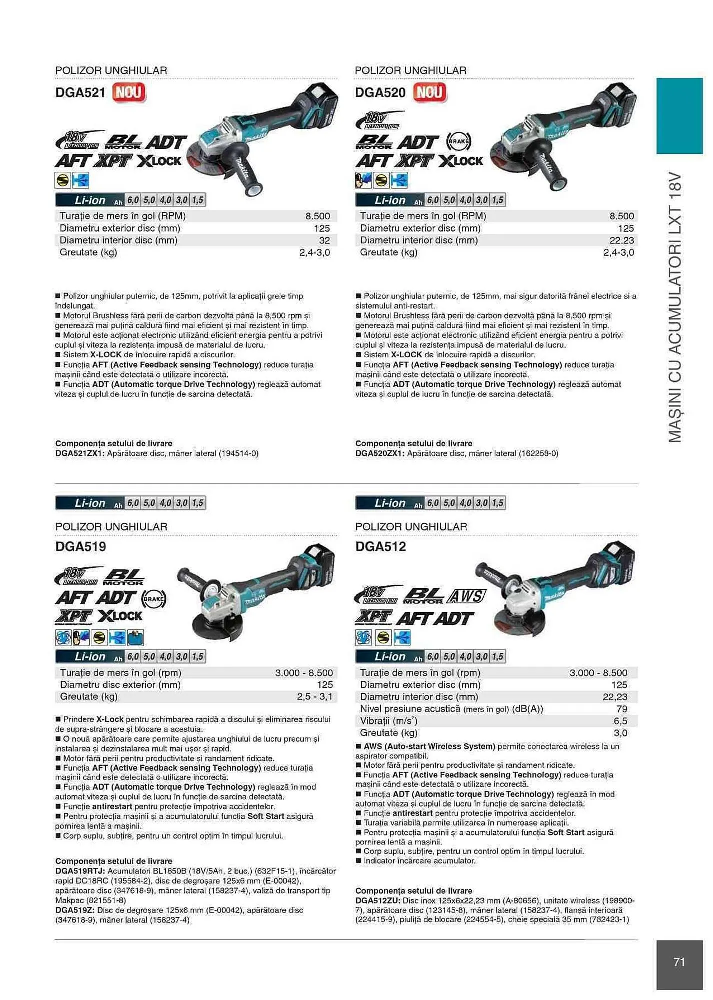 Catalog Makita catalog de la 1 ianuarie până la 31 decembrie 2023 - Revista Pagina 71