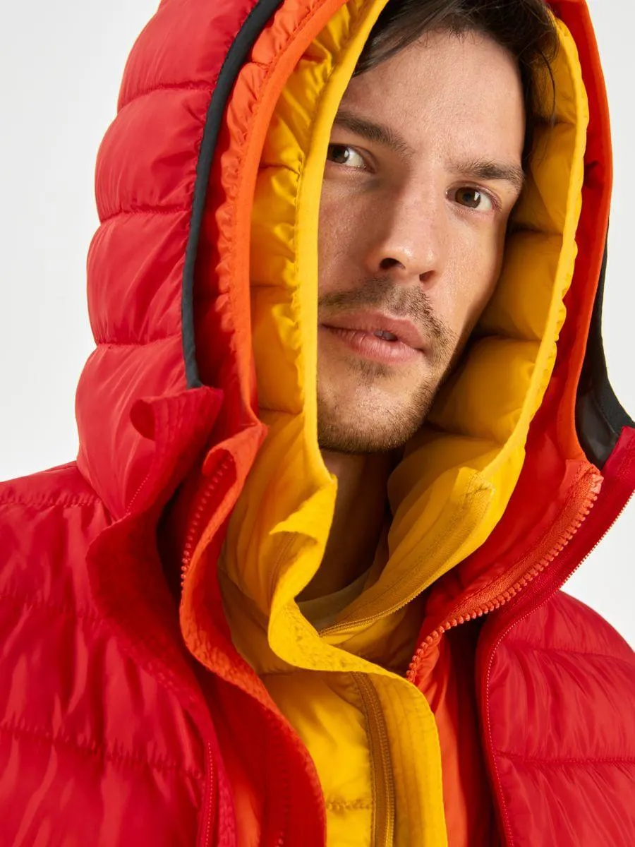 Geacă matlasată, cu glugă