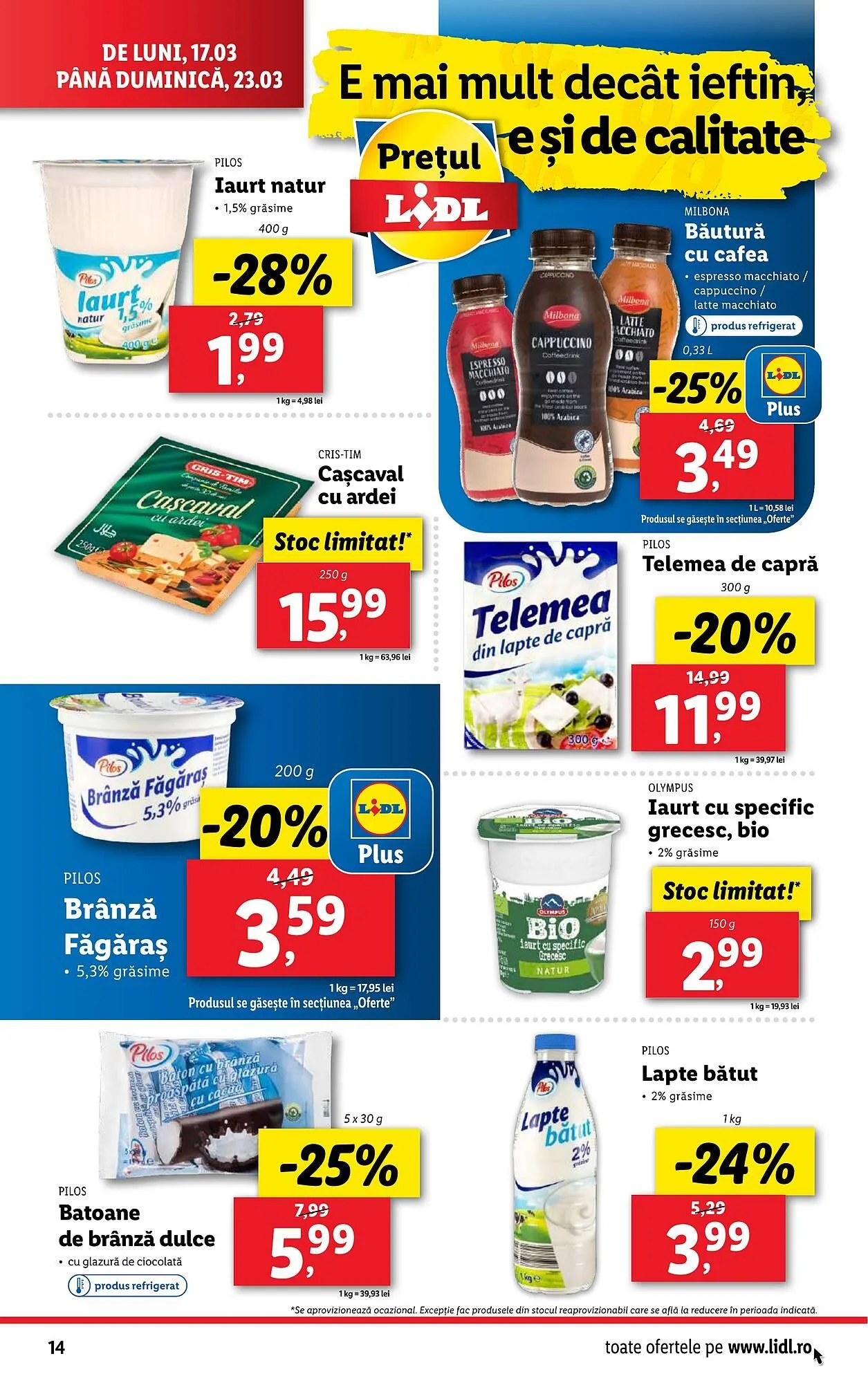 Catalog Catalog Lidl de la 17 martie până la 23 martie 2025 - Revista Pagina 14