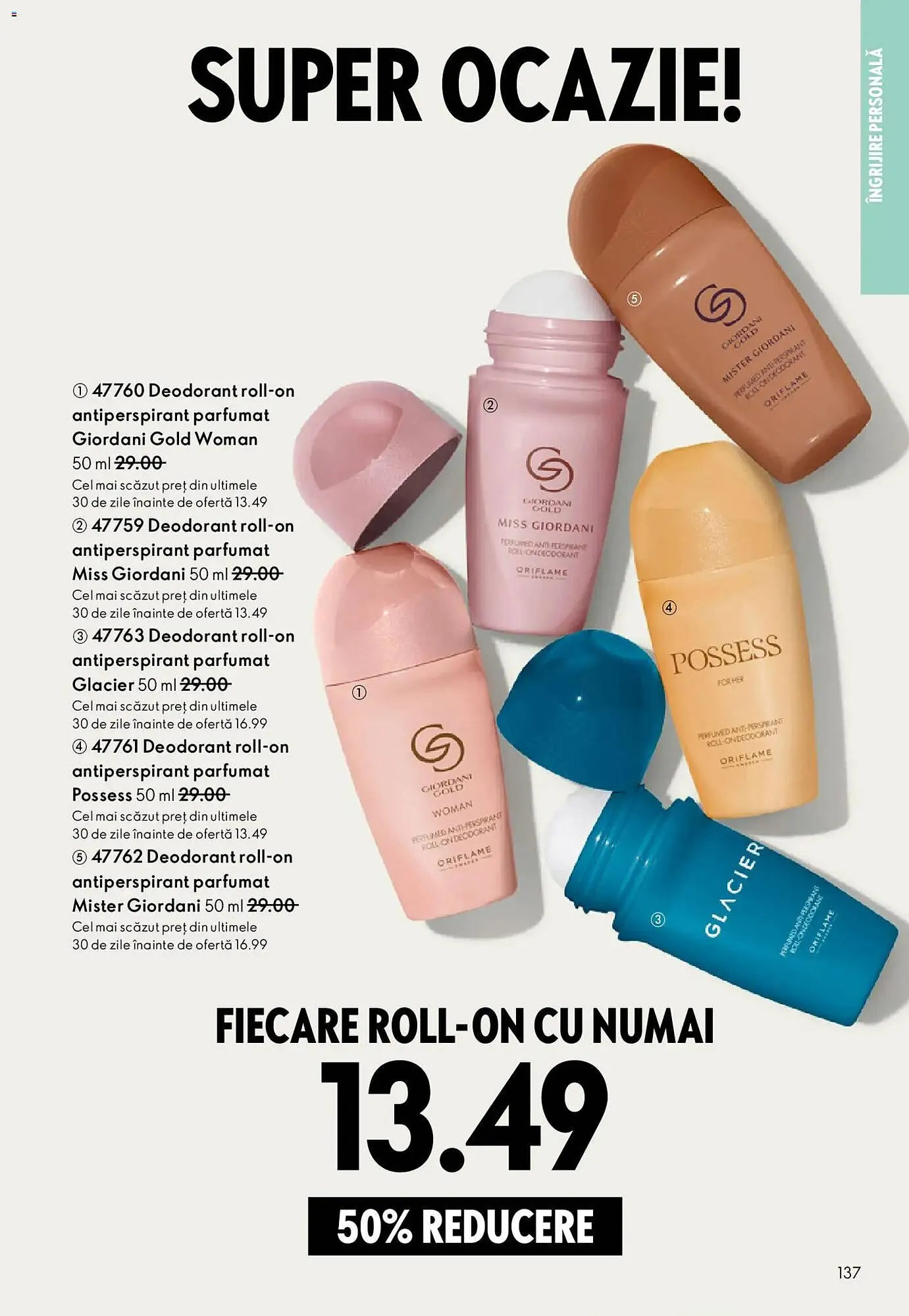 Catalog Catalog Oriflame de la 24 martie până la 14 aprilie 2026 - Revista Pagina 137