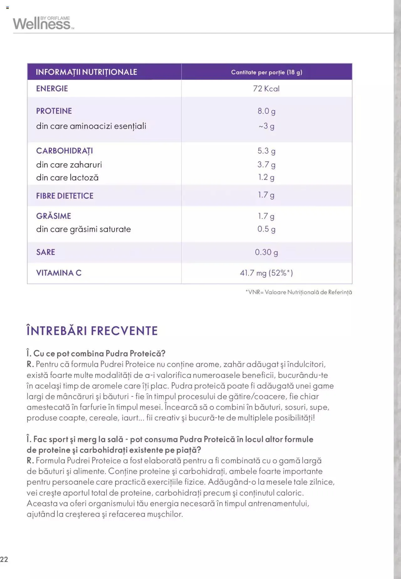 Catalog Oriflame catalog - Ghidul Wellness de la 28 septembrie până la 31 decembrie 2023 - Revista Pagina 22