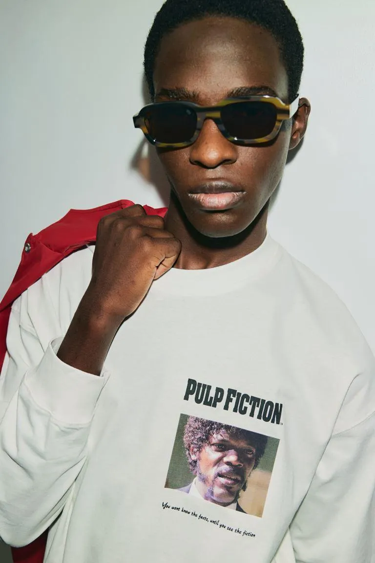 Bluză Oversized Fit din jerseu cu imprimeu