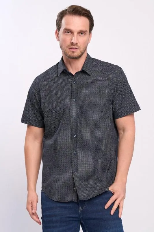 Kenvelo - Camasa barbat regular maneca scurta cu model