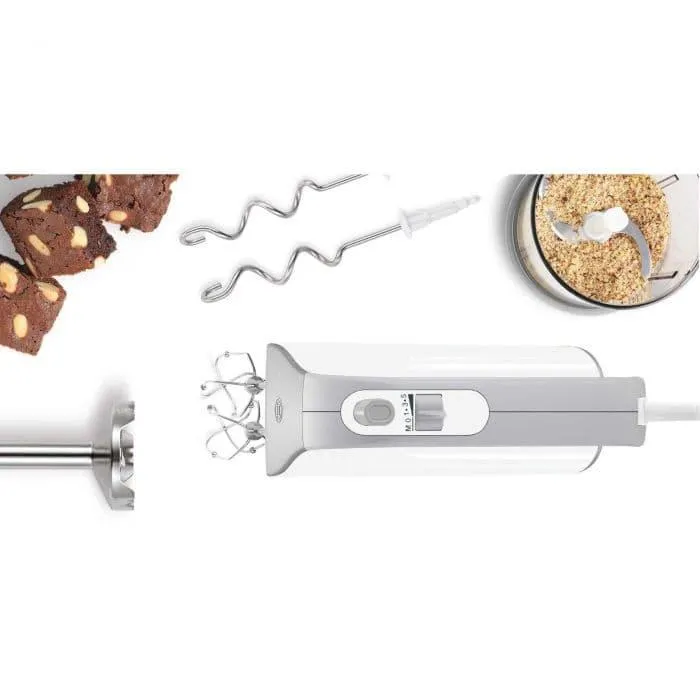 Mixer de mana Bosch MFQ4080, 500 W, 5 viteze, Alb