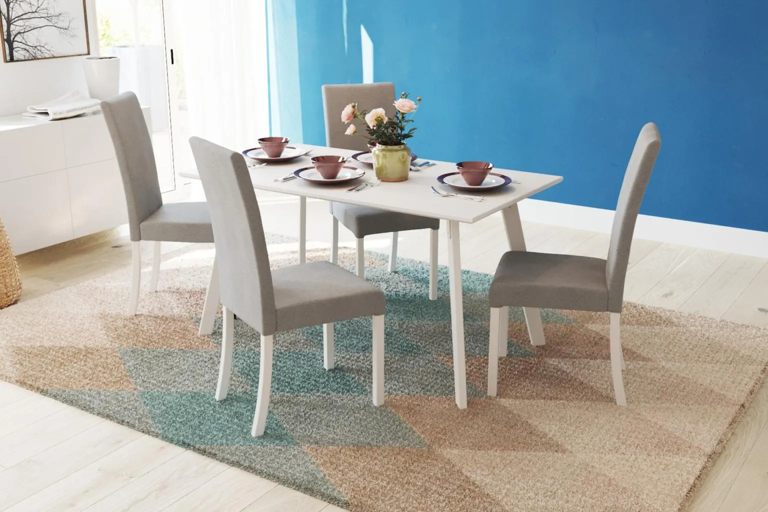 Pachet masă extensibilă Style și 4 scaune Bingo