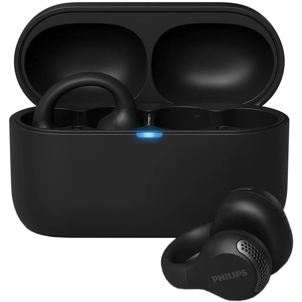 Casti PHILIPS TAQ2000BK/00, True Wireless, Bluetooth, Open-ear, Microfon, negru