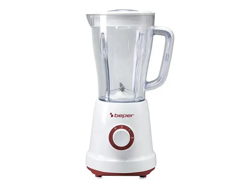 Blender de masa Beper P102FRU500, capacitate 1.5 L, 500 W, Alb/Rosu