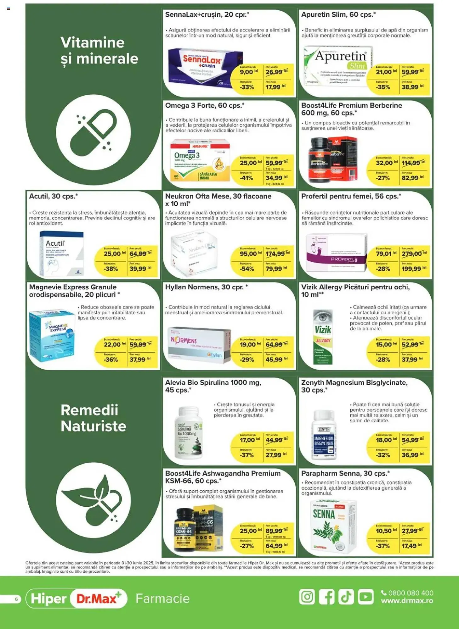 Catalog Catalog Dr.Max de la 1 iunie până la 30 iunie 2025 - Revista Pagina 6