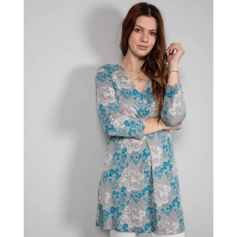 Bluza subtire cu imprimeu si maneca trei sferturi 24MAY26006