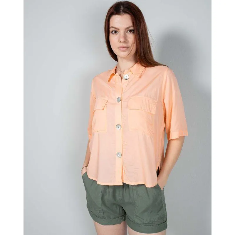 Camasa din vascoza cu maneca scurta si nasturi N240443001