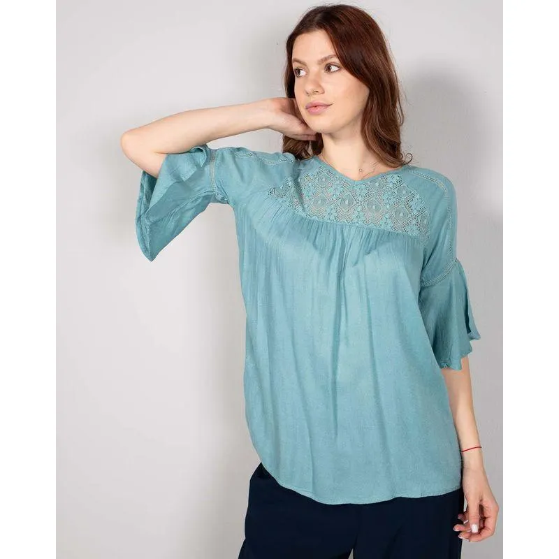 Bluza uni cu dantela N240127008