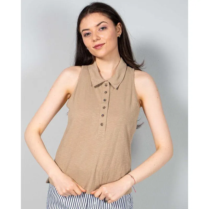 Bluza din bumbac fara maneci N240157079