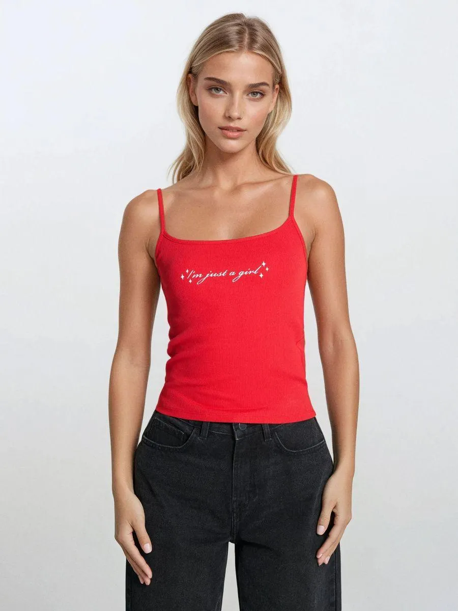 Top cu bretele subțiri