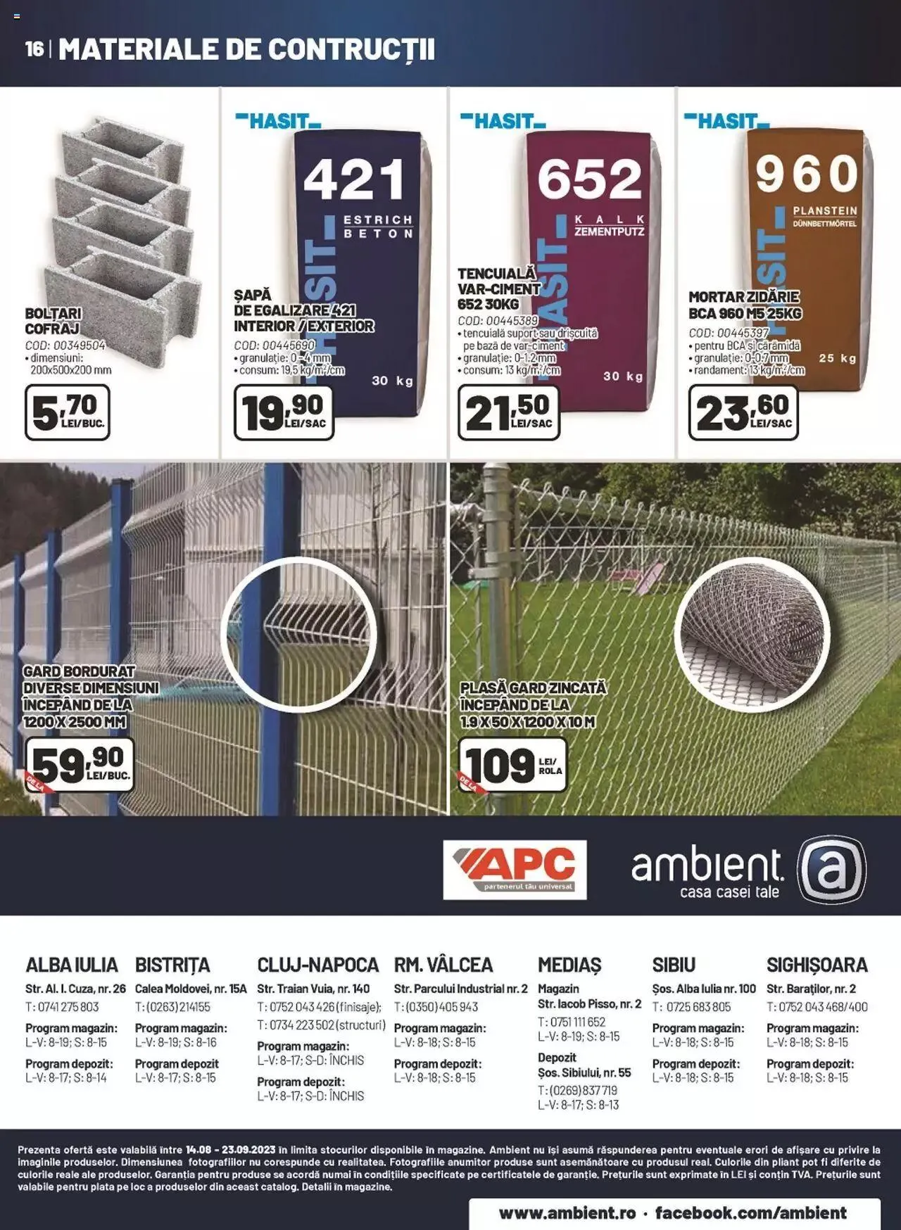 Catalog Catalog Ambient de la 14 august până la 23 septembrie 2023 - Revista Pagina 16