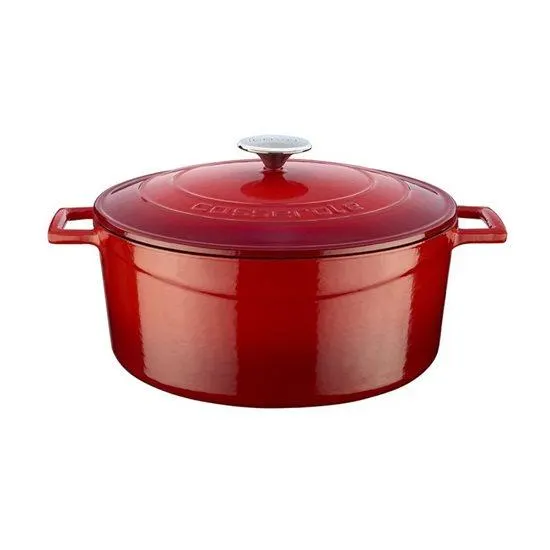 Cratita fonta, 28cm/6,7L "Folk", Rosu - LAVA