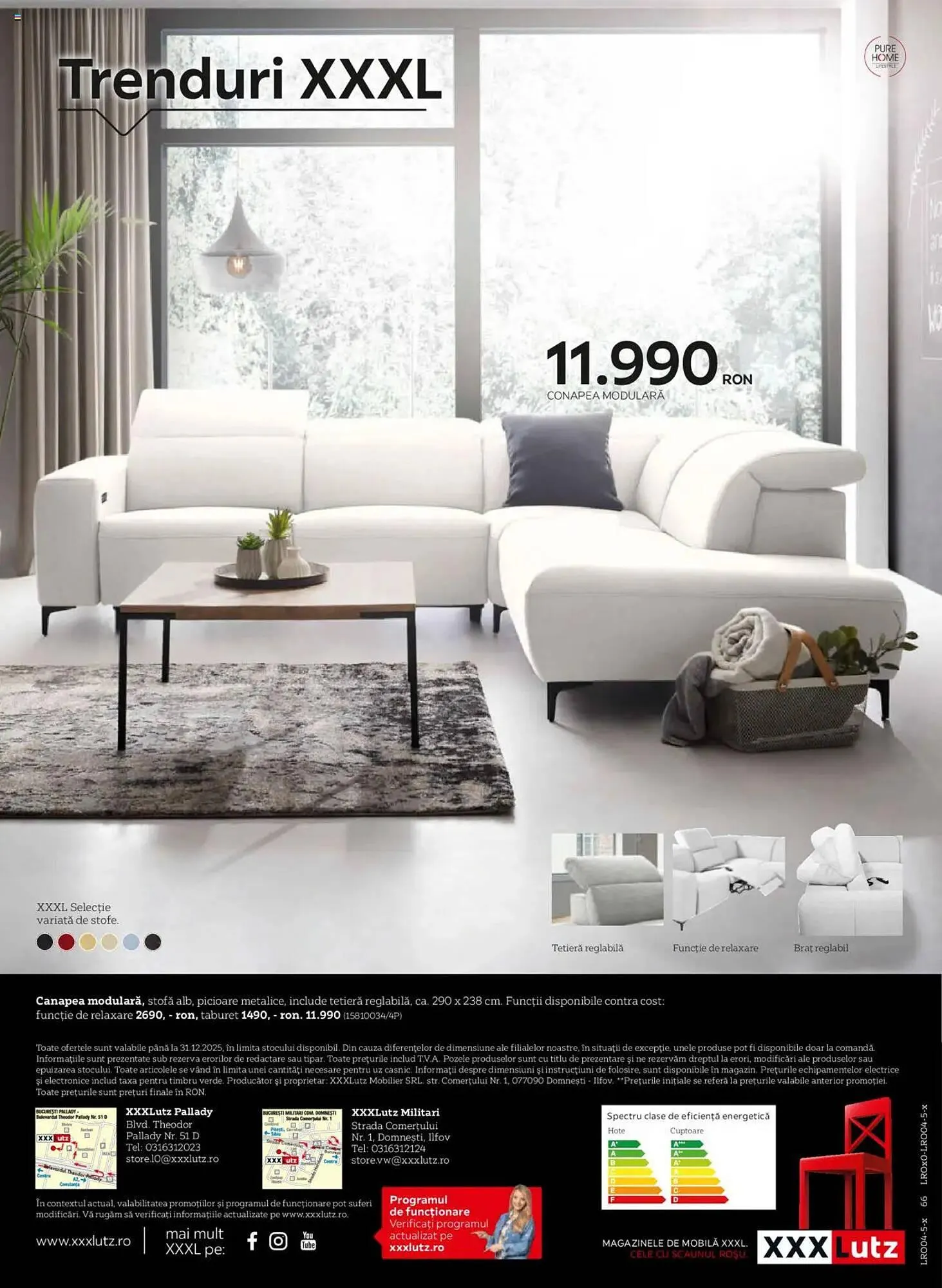 Catalog Catalog XXXLutz de la 7 aprilie până la 31 decembrie 2025 - Revista Pagina 66