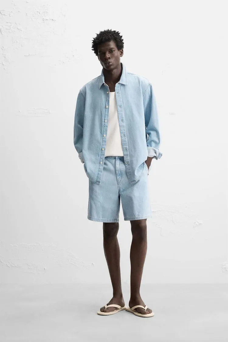 PANTALONI SCURȚI DIN DENIM