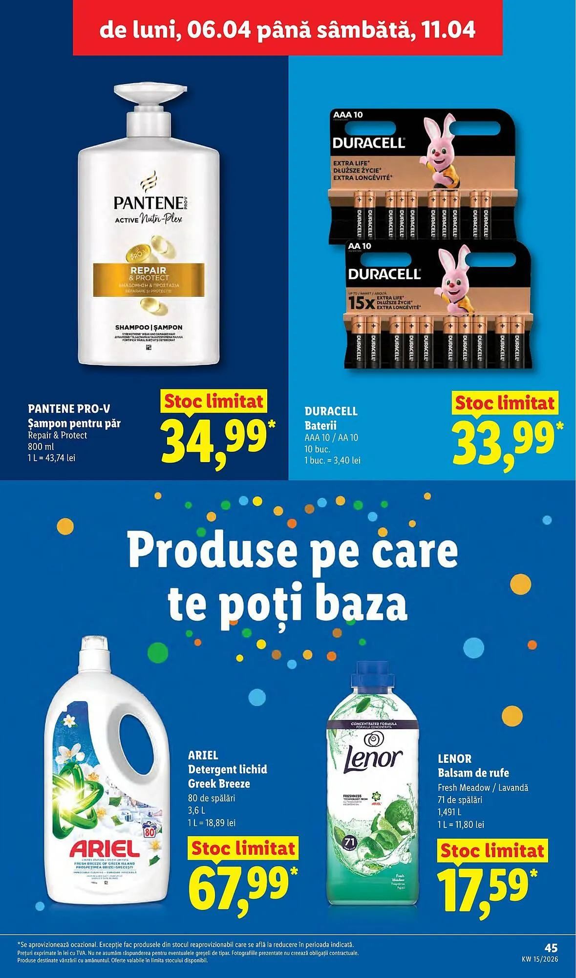 Catalog Catalog Lidl de la 6 aprilie până la 11 aprilie 2026 - Revista Pagina 45