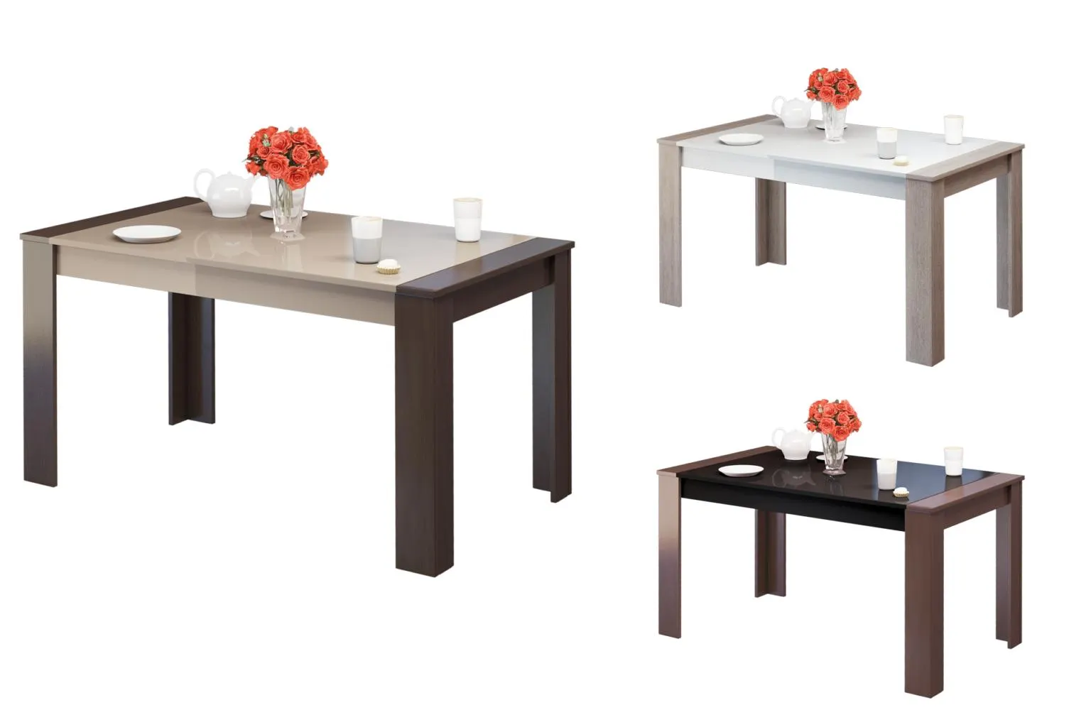 Masă Zeppelin L140 blat super lucios