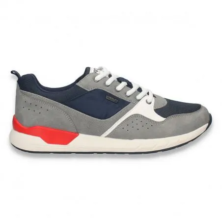 Sneakers casual pentru barbati, din material textil, gri - W1192