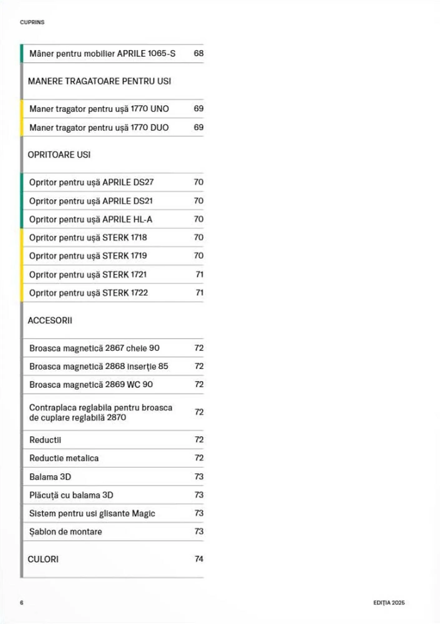 Catalog Catalog Proges de la 8 septembrie până la 31 decembrie 2025 - Revista Pagina 8