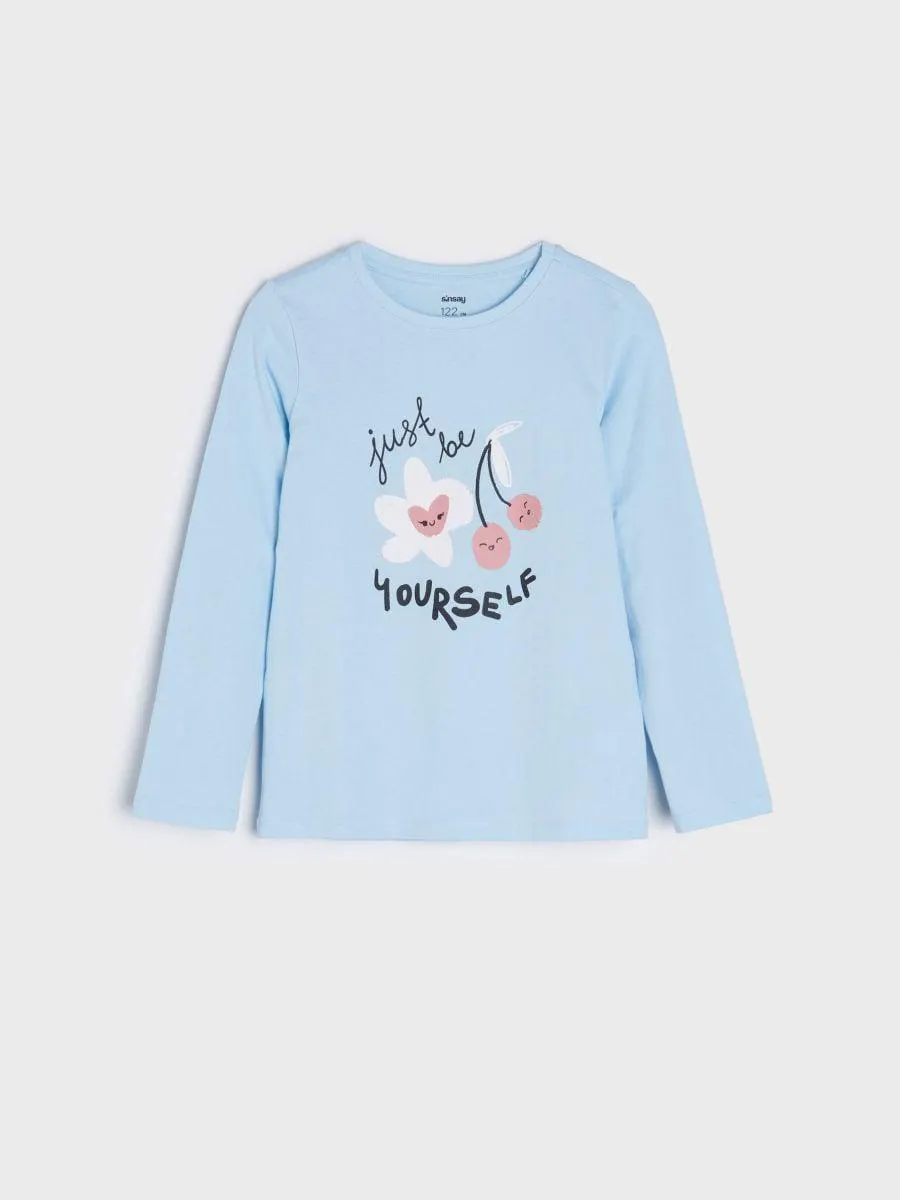 Tricou cu mânecă lungă și imprimeu