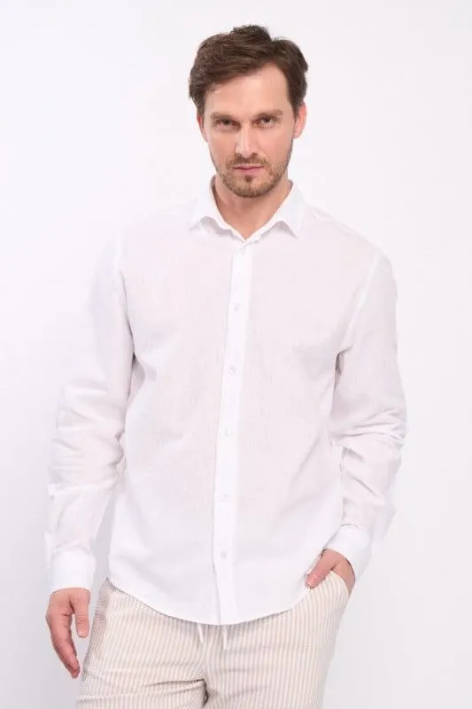 Manche Paris - Camasa barbat regular de culoare uniforma