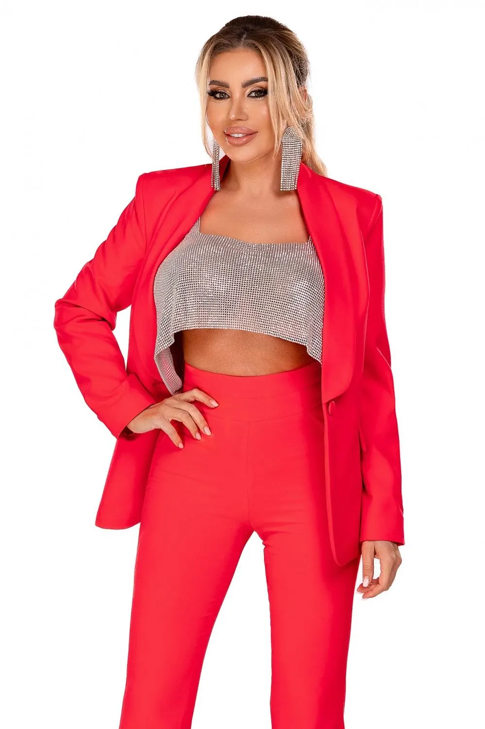 Sacou elegant cu revere lungi