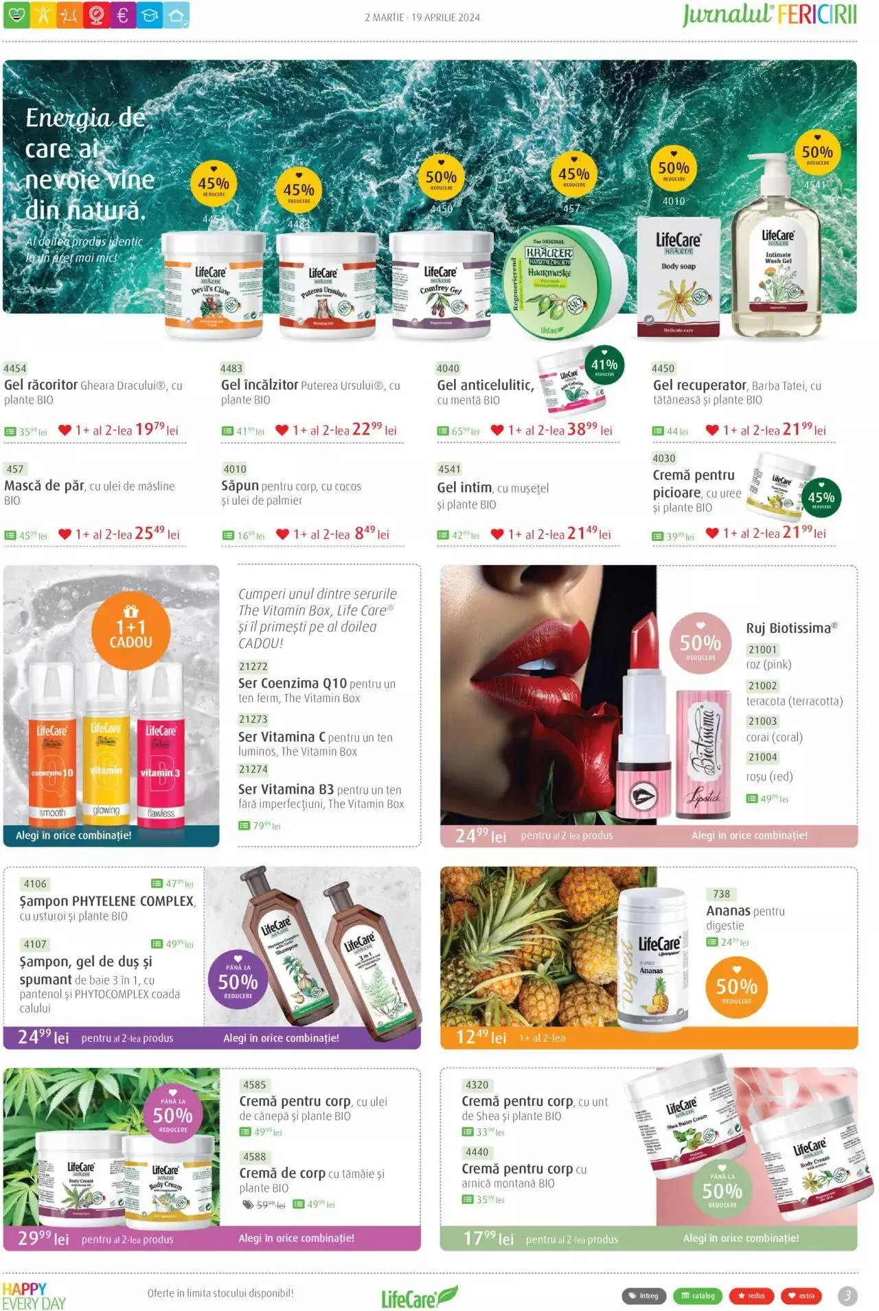 Catalog Life Care catalog - Jurnalul Fericirii Martie/Aprilie de la 2 martie până la 19 aprilie 2024 - Revista Pagina 3