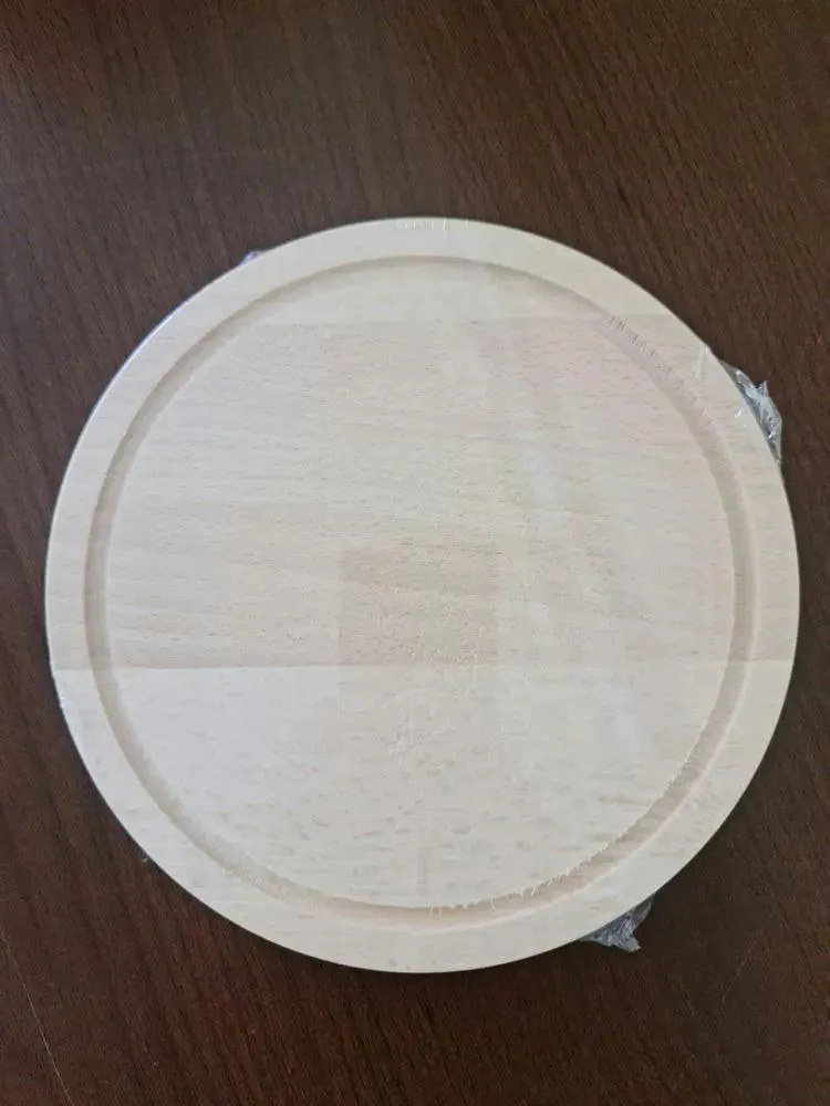 Tocatorrotund, lemn, 20 cm, Bej