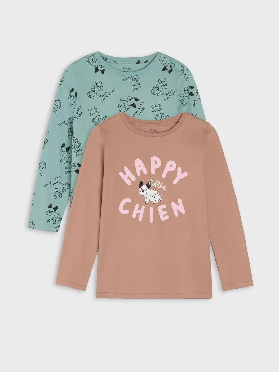 Set de 2 tricouri cu mânecă lungă