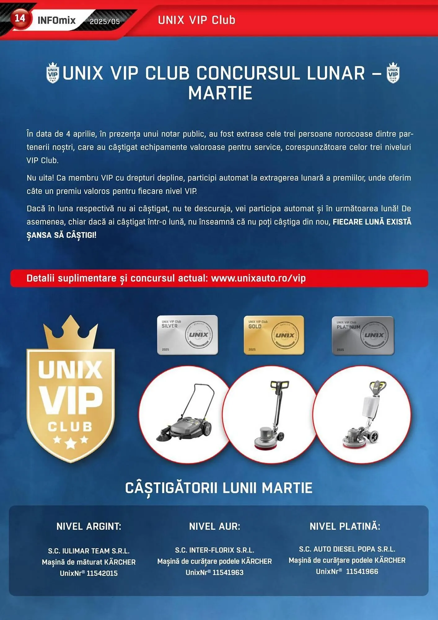 Catalog Catalog UNIX Auto de la 1 mai până la 31 mai 2025 - Revista Pagina 14