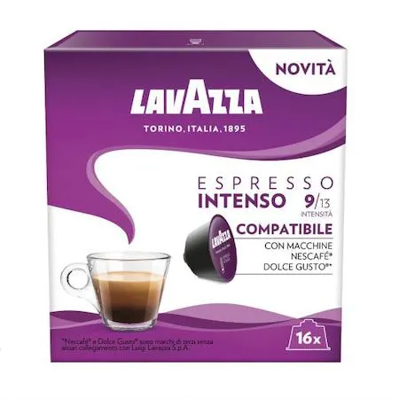 Pachet promo: 3 x Cafea capsule Lavazza Espresso Intenso, compatibile Dolce Gusto, 16x8gr