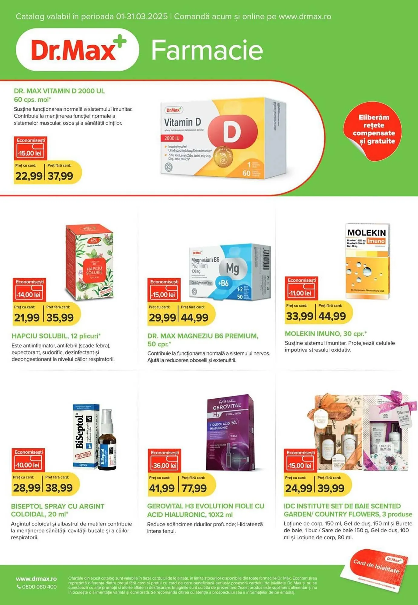 Catalog Catalog Dr.Max de la 1 martie până la 31 martie 2025 - Revista Pagina 1