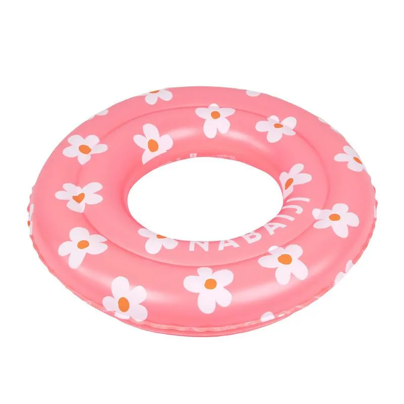 Colac Gonflabil 51 cm Imprimeu Flori Roz Copii 3-6 ani