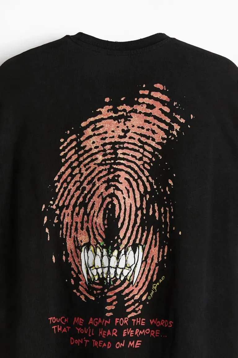 Tricou cu imprimeu cu aspect vintage Loose Fit