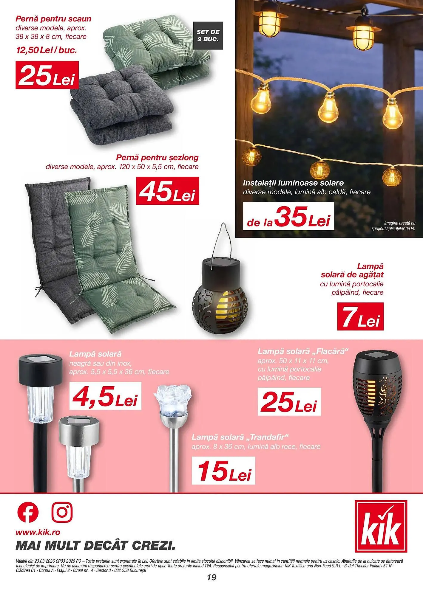 Catalog Catalog Kik de la 23 martie până la 19 aprilie 2026 - Revista Pagina 19