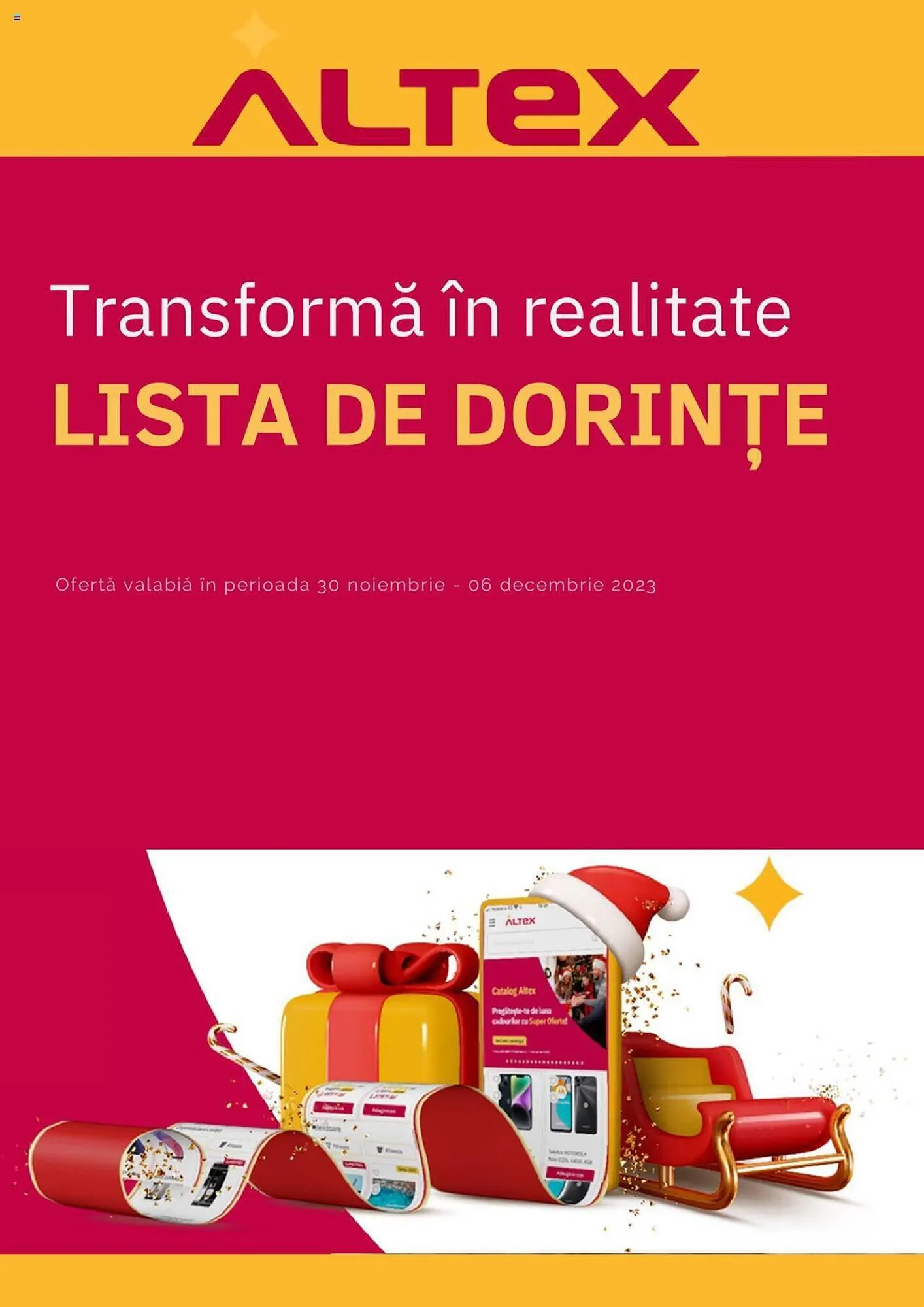 Catalog Altex catalog de la 30 noiembrie până la 6 decembrie 2023 - Revista Pagina 1