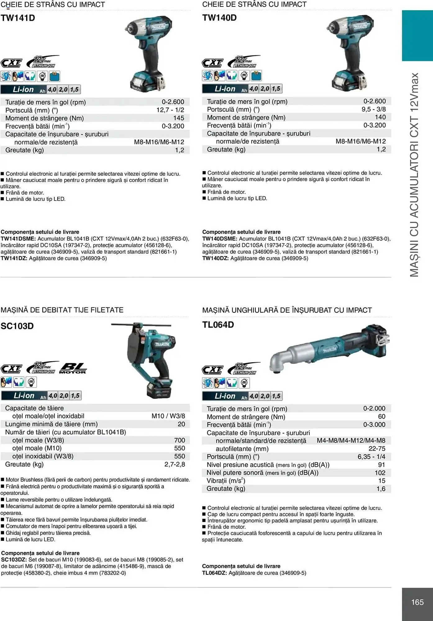 Catalog Catalog Makita de la 8 ianuarie până la 31 decembrie 2025 - Revista Pagina 165
