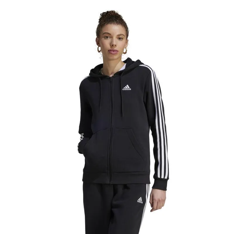 Hanorac cu fermoar Fitness Adidas Negru Damă