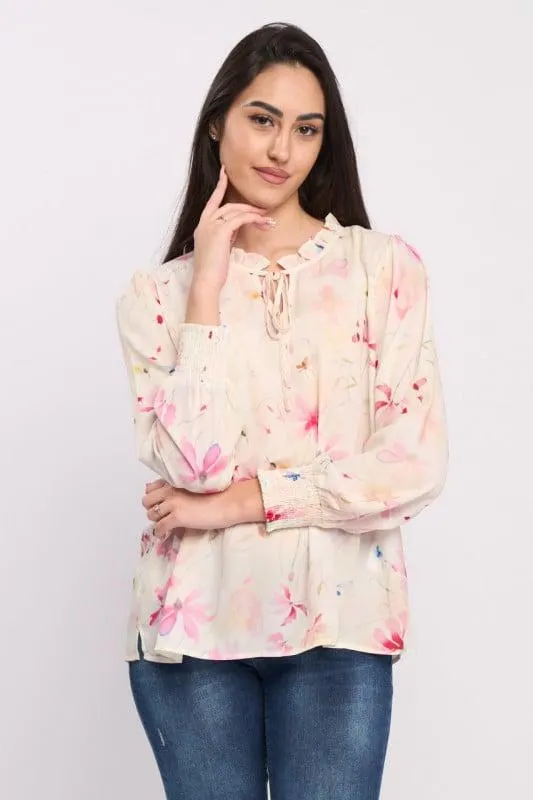 Timeout - Camasa cu maneca lunga dama cu imprimeu floral