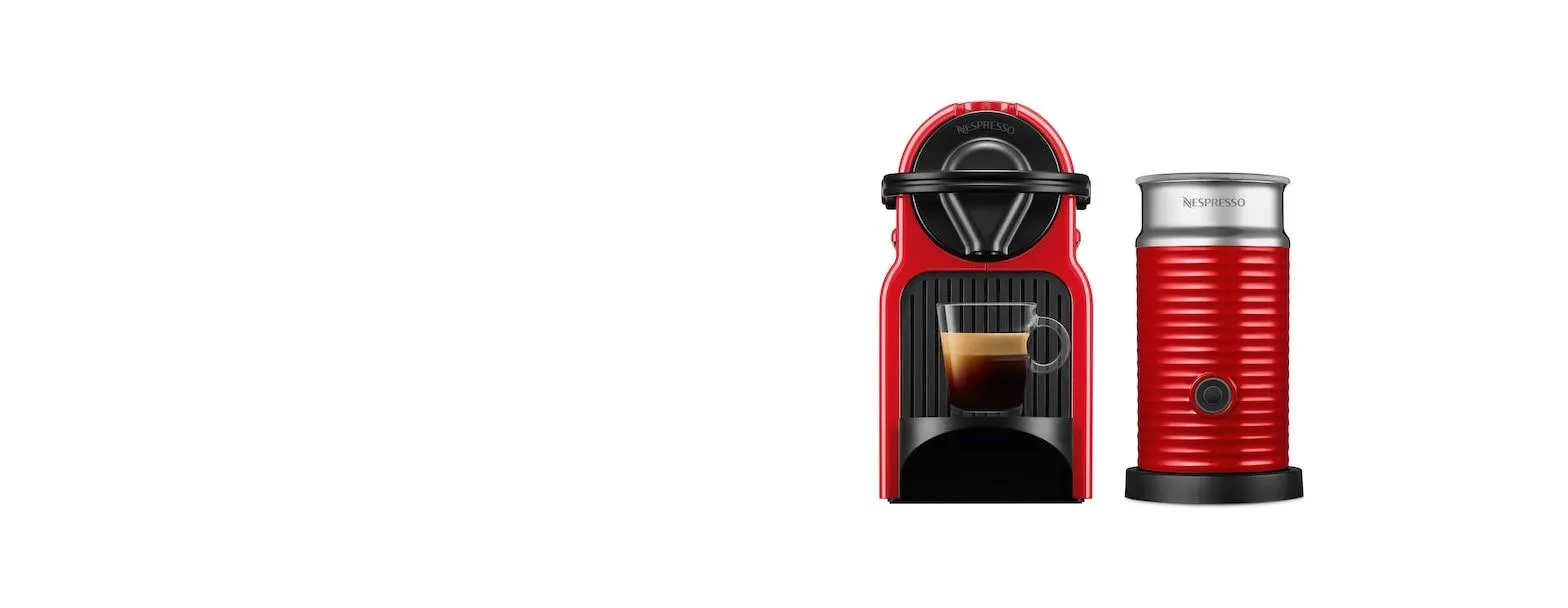 Espressor Inissia Roşu & Aeroccino 3 Roşu