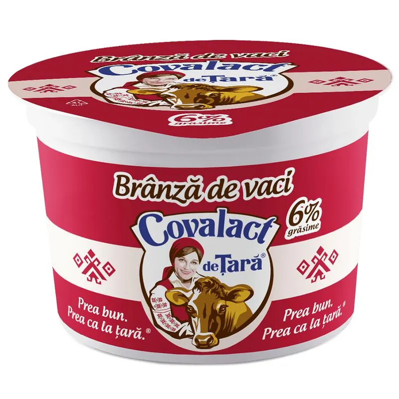 Branza de vaci Covalact, proaspata, 6% grasime, 200 g
