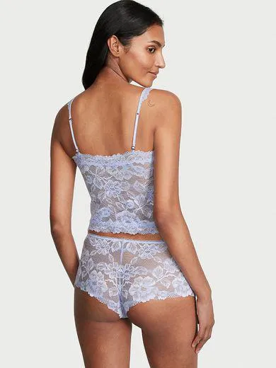 Set Cami crop din modal și dantelă