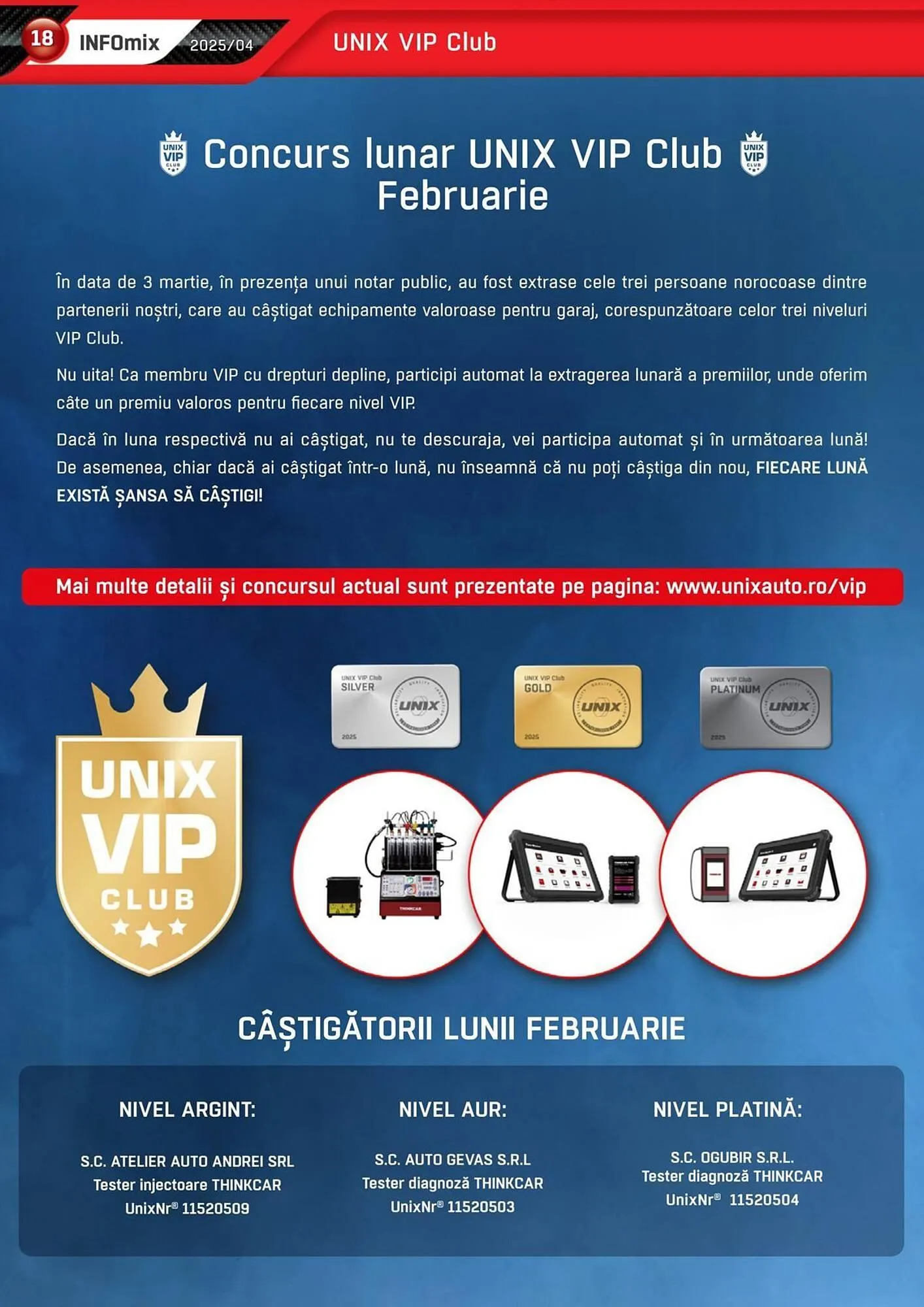 Catalog Catalog UNIX Auto de la 1 aprilie până la 30 aprilie 2025 - Revista Pagina 18