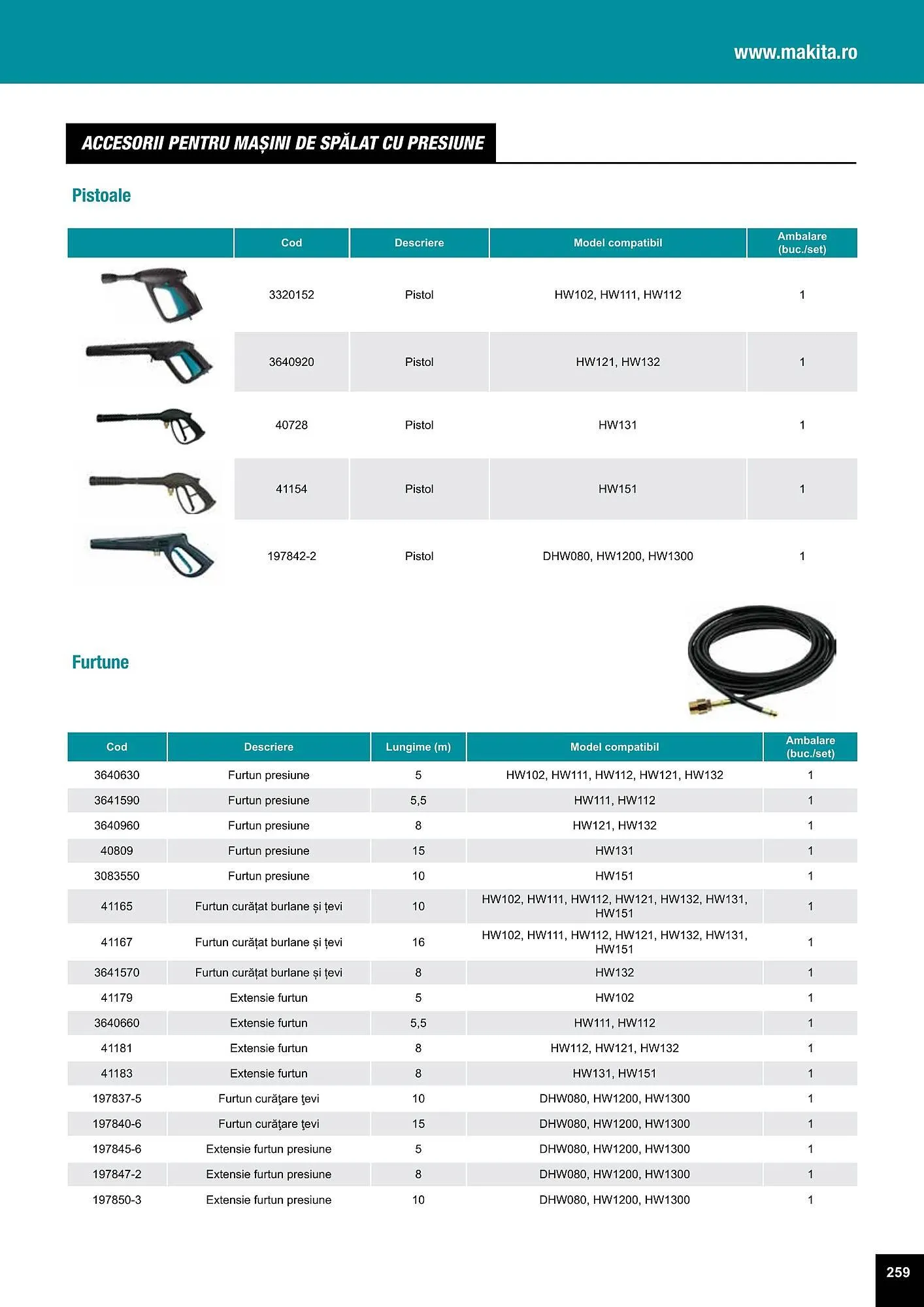 Catalog Makita catalog de la 27 iulie până la 31 decembrie 2023 - Revista Pagina 259